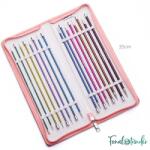 KnitPro Zing - egyenes fém kötőtű készlet - 35cm