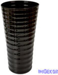  Műanyag váza hullámos oldalú D24cm M48cm - Grafit