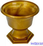  Műanyag nagy talpas tál D25cm M23cm - Arany