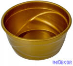  Műanyag kerek tál hullám mintás D15, 5cm M7, 5cm - Arany