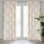 Takoy Draperie SABA din catifea moale cu imprimeu al frunzelor exotice de 140 x 270 cm