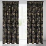 Takoy Draperie STELLA din catifea moale cu motiv floral auriu de 140 x 300 cm