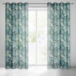 Takoy Draperie ASTER din etamină în stil eco cu imprimeu floral semi-transparent de 140 x 250 cm