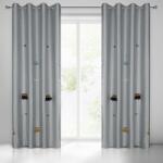 Takoy Draperie pentru copii ALVIN cu broderie de mașini cu ață pufoasă de 140 x 250 cm