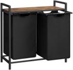 LEOBERT Raft baie cu cosuri rufe, Leobert, placa MDF, 2 rafturi, maro, 73x33x72 cm (2241_1) - edanco