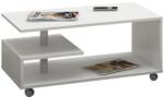 AKORD Masa de cafea, placa laminata, pe roti, alb, 90x51x40 cm, Vini (163713-AK) Masa de cafea