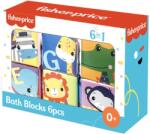 Mattel Бебешки игрален комплект Fisher Price - Кубчета за баня, 6 броя (F2208)