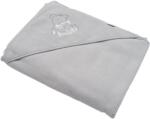 New Baby Prosoape de baie pentru copii din frotir cu broderie şi glugă New Baby 100x100 gri urs Prosop