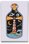  Festés számok szerint - Világítótorony az üvegben Méret: 20x30cm, Keretezés: Kartonlemezen