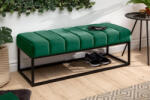 Halle Stílusos ülőpad Halle 108 cm bársony - smaragdzöld