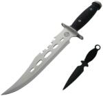 Depox Cutit de vanatoare DEPOX®, Unity Blade, 36 cm, argintiu, teaca piele inclusa (F5-1)