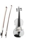 DEPOX Vioara clasica din lemn, marime 4/4, alba, toc inclus + arcus 1/2 extra (I203 + A177)