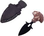Depox Cutit tactic de vanatoare DEPOX®, Shaman Goddess, 8.5 cm, negru, teaca cu prindere curea (I261)