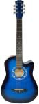 DEPOX Chitara clasica din lemn 95 cm, Cutaway Country Blue (G200-2)
