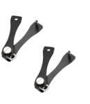 DEPOX Pachet doua organizatoare chei, Compact Flex, tip breloc, ajustabil, Aluminiu, Negru (A117 + A117)