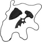 Depox Cutit tactic de vanatoare DEPOX®, Broken Trust, 8 cm, negru, teaca cu lant inclusa (I178)