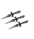 Depox Set de trei cutite de aruncat Darts, 19 cm, otel inoxidabil (H186-4)