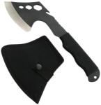 Depox Topor DEPOX®, Little Viking, otel inoxidabil, negru, 26 cm, teaca inclusa (G31)
