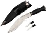 Depox Cutit de vanatoare DEPOX®, Lion Tamer, 30 cm, otel inoxidabil, 2 cutite de aruncat, toc piele ecologica (I4)