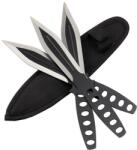 Depox Set 3 cutite de aruncat DEPOX®, Ballistic Blades, 22.5 cm, negru, husa inclusa (G52)