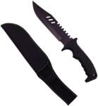 Depox Cutit de vanatoare DEPOX®, Tactical Rambo, 32 cm, negru, teaca inclusa (C82)