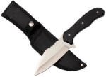 Depox Cutit de vanatoare DEPOX®, Old Future, otel inoxidabil, 25 cm, negru, teaca inclusa (H45)