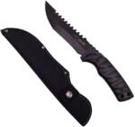 Depox Cutit de vanatoare DEPOX®, Hazard Blade, negru 31 cm, teaca inclusa (G33-1)
