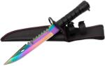 Depox Cutit de vanatoare DEPOX®, Rainbow Spirit, multicolor, 32.5 cm, teaca inclusa (H166-1)
