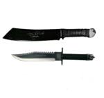 DEPOX Set Cutit de vanatoare, 40 cm si Maceta Rambo 56, 5 cm, DEPOX®, Teaca inclusa (C6 + H125)
