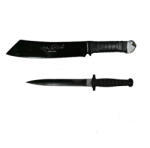DEPOX Set Cutit de vanatoare cu doua taisuri si Maceta 56.5 cm, DEPOX®, Otel inoxidabil (F19 + C6)