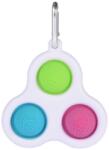 DEPOX Jucarie antistres, Pop it, model breloc, triunghi, 8 cm, multicolor (H95)