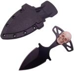 Depox Cutit tactic de vanatoare DEPOX®, Dead Silence, 8 cm, negru, teaca cu prindere curea (I243)