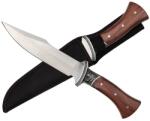 Depox Cutit de vanatoare DEPOX®, Tiger Blade, 30.5 cm, otel inoxidabil, maro, teaca inclusa (I11)