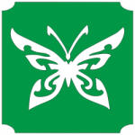  5x5 cm-es Csillám tetoválás sablon - Lepke 378