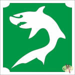  5x5 cm-es Csillámtetoválás sablon - Cápa 287 - mkbazar