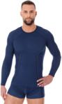 BRUBECK ACTIVE WOOL Férfi merinó gyapjú hosszú ujjú felső - Sötétkék - t-active
