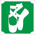  5x5 cm-es Csillámtetoválás sablon - Balett cipő 428