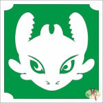  5x5 cm-es Csillámtetoválás sablon - Így neveld a sárkányodat 344 - mkbazar