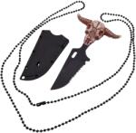 Depox Cutit tactic de vanatoare DEPOX®, Death Spike, 9.5 cm, negru, teaca cu lant inclusa (I184)