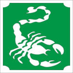  Csillámtetoválás sablon 5x5 cm-es - Skorpió 461