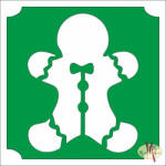  5x5 cm-es Csillámtetoválás sablon - Mézeskalács 71 - mkbazar