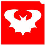  4x4cm Csillámtetoválás sablon 03 denevér