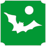  5x5 cm-es Csillámtetoválás sablon sablon - Denevér 260