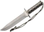 Depox Cutit de vanatoare DEPOX®, Survival Pursuit, 35 cm, otel inoxidabil, argintiu, teaca inclusa (I92)