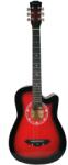 DEPOX Chitara clasica din lemn 95 cm, Cutaway Country Red (G201)