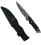 Depox Cutit de vanatoare DEPOX®, Chief Blade, otel inoxidabil, argintiu-negru, 24 cm, teaca cadou (C161)