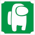  5x5 cm-es Csillámtetoválás sablon - Among Us 148