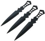 Depox Set trei cutite de aruncat DEPOX®, Anarchy Way, otel inoxidabil, negru, 19 cm, teaca inclusa (G35-3)