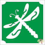  5x5 cm-es Csillámtetoválás sablon - Szitakötő 171 - mkbazar