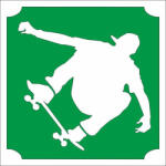  5x5 cm-es Csillámtetoválás sablon - Gördeszkás 136